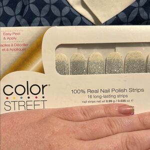 Color Street Silver Sparkle Nail Strips